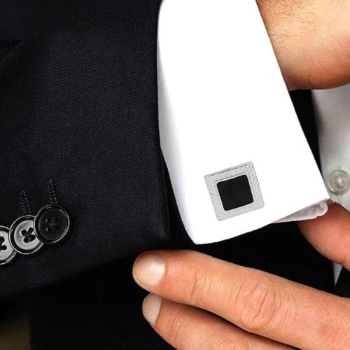 Black Metal Cufflink Set