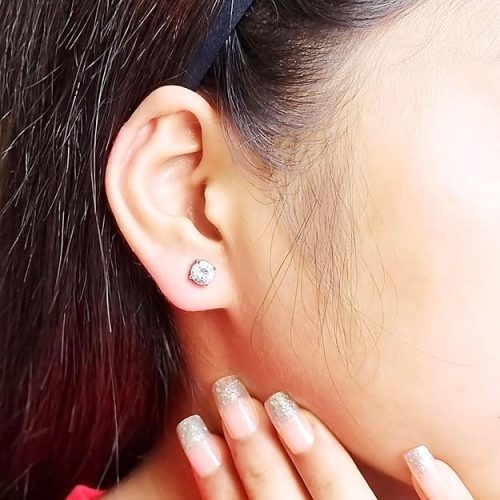 Crystal Magnetic Ear Stud