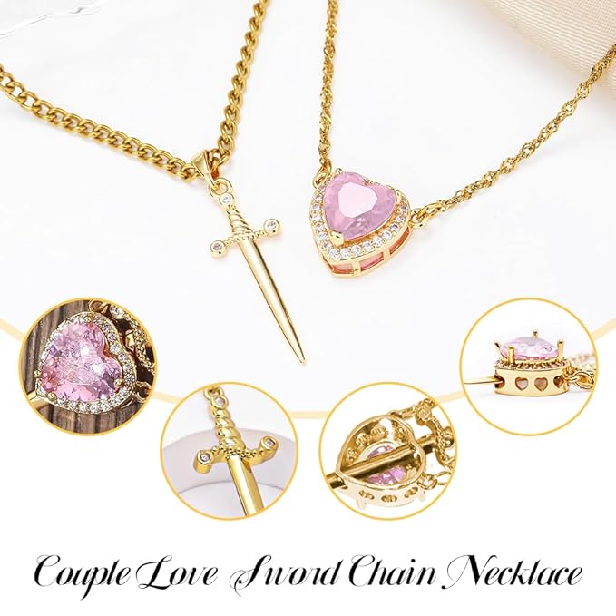 Heart & Sword Matching Pendant