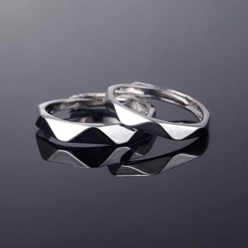 Silver Plated Adjustable Couple Ring