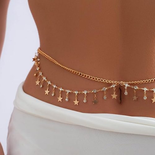 gold belly chain